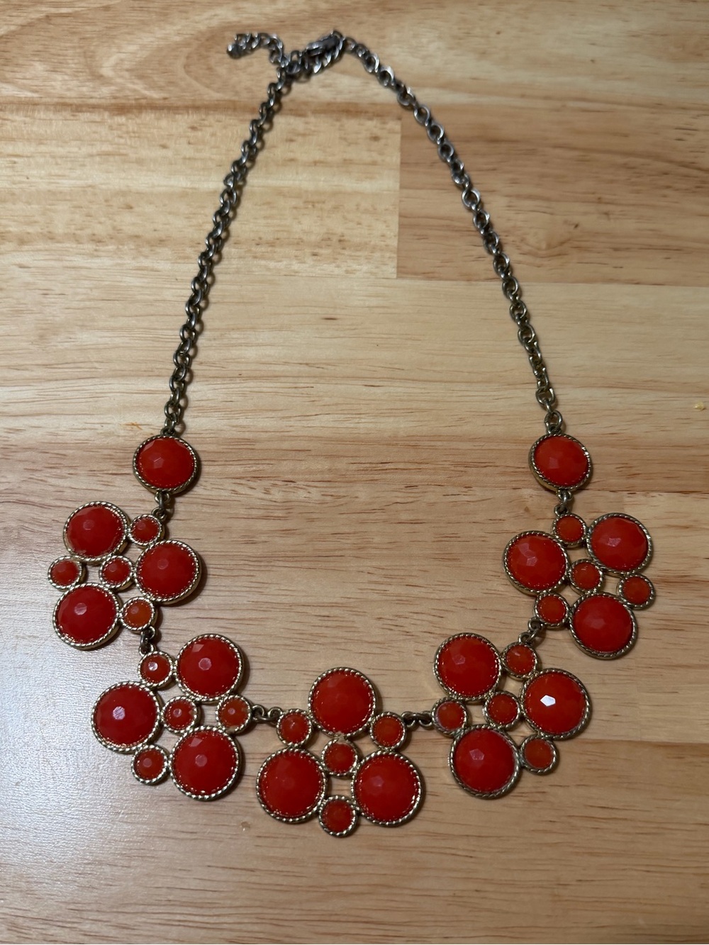 Red Statement Bib Necklace - Women Jewelry